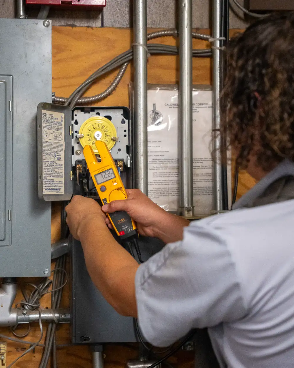 Electrical service work photo used on Accurate Air Solutions Abilene Texas location page