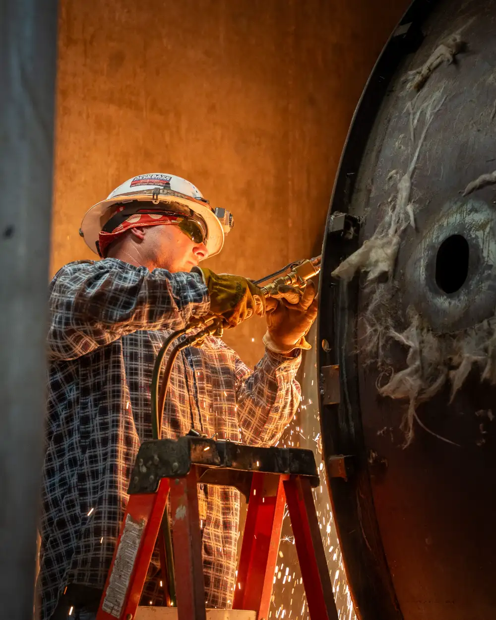 Commercial HVAC repair cost factors being reviewed by Accurate Air Solutions technician in Texas