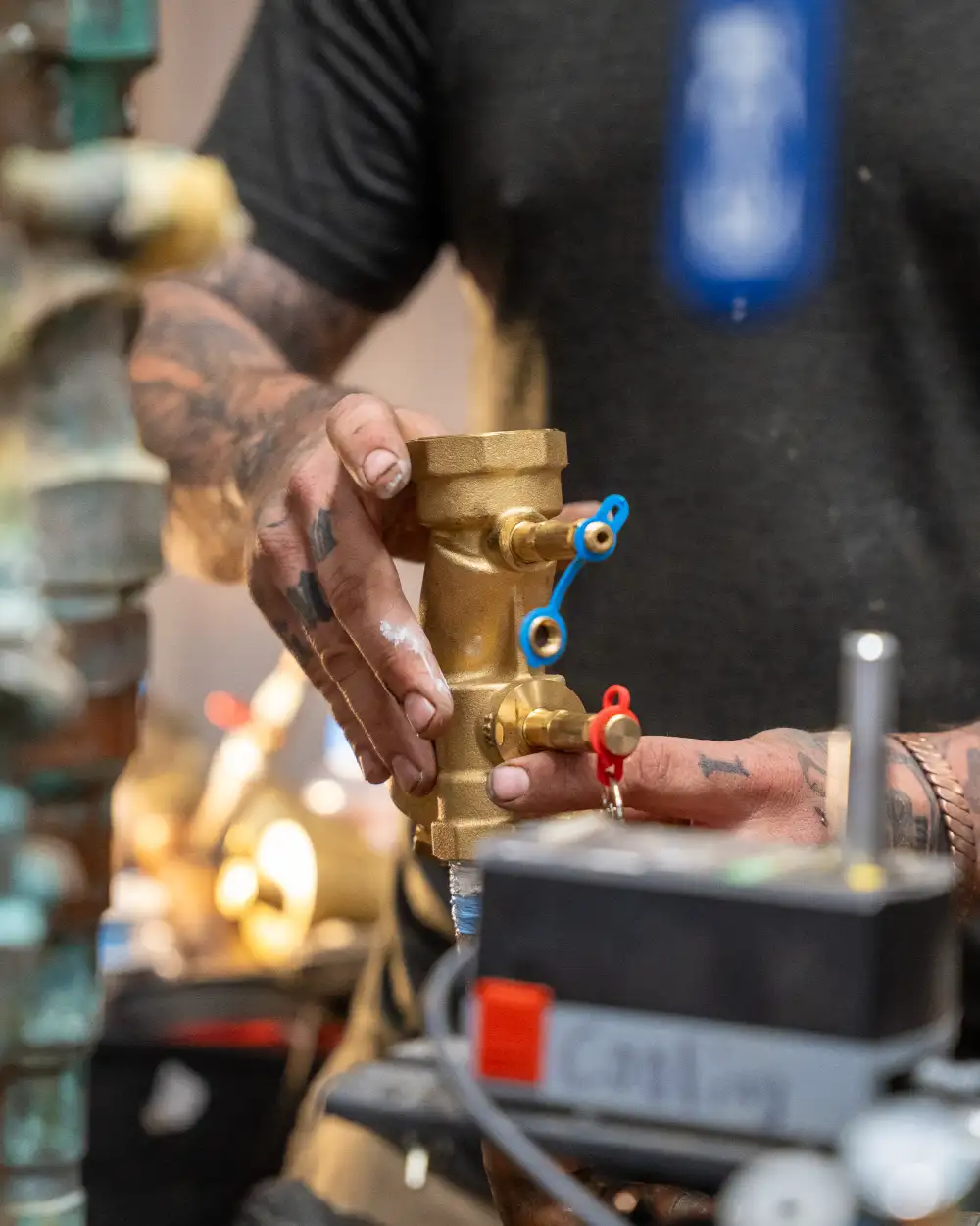 Commercial plumbing service work supporting facility plumbing systems