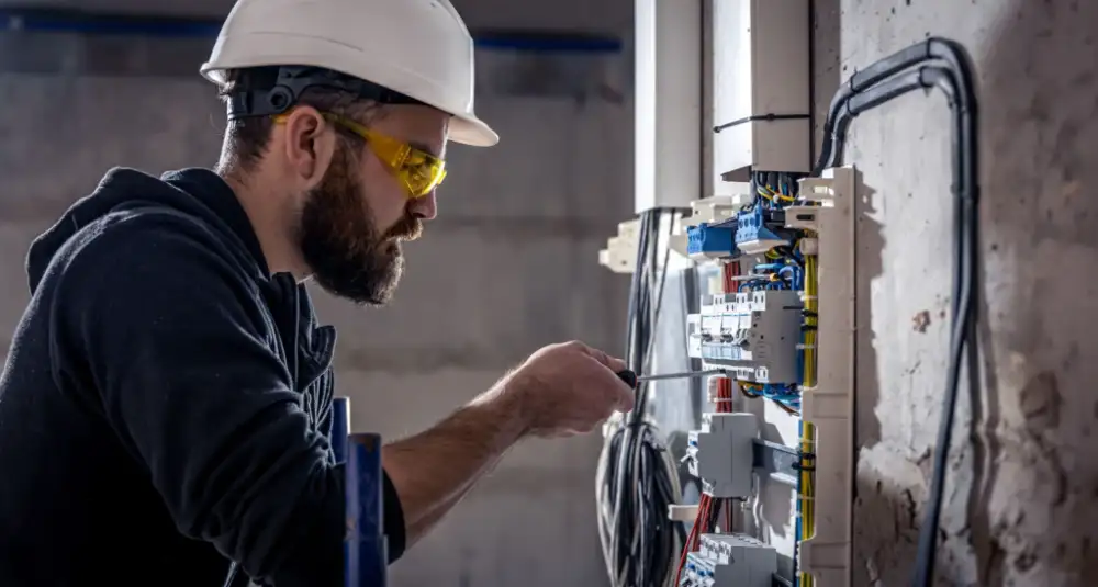 Commercial electrical services Texas Electrical services inspection inside commercial building by Accurate Air Solutions