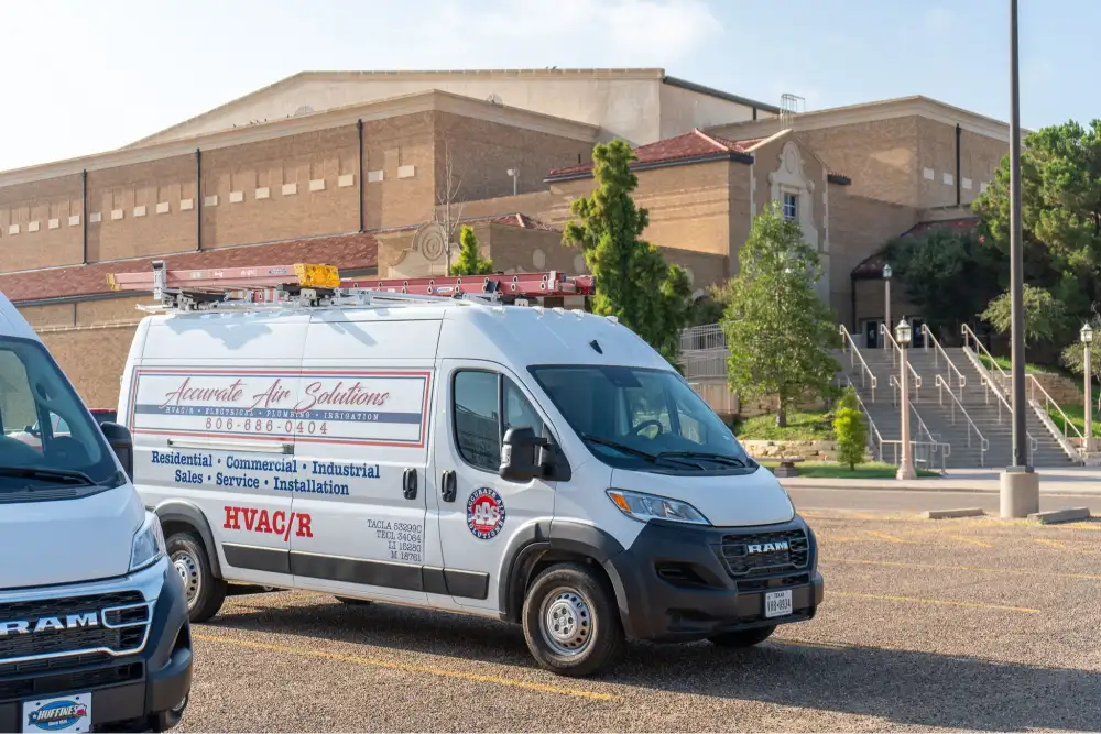 Residential HVAC service team providing heating and cooling support